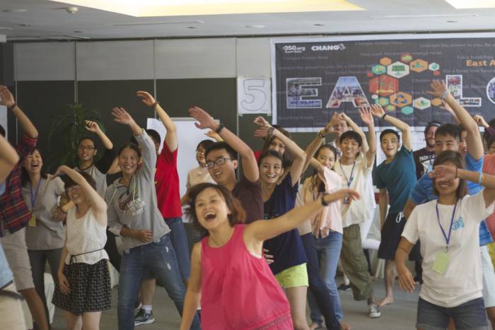 Hong dancing with East Asia Climate Camp participants