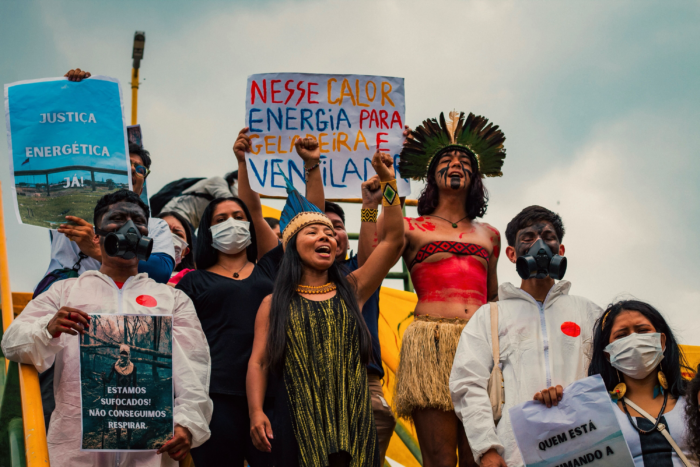 Indigenous people and Amazon local communities protest for just transition for COP and G20